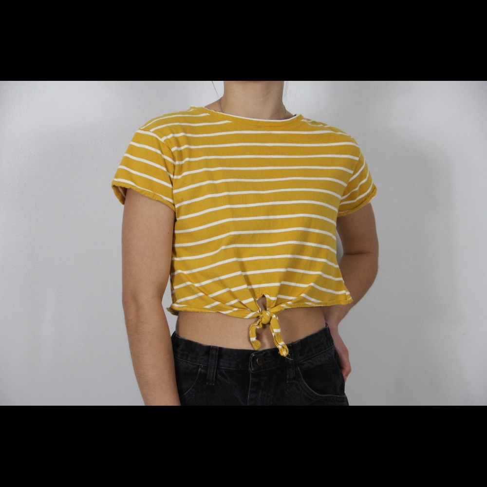 Yellow stripe top